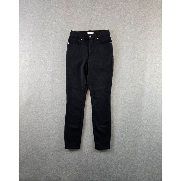 Good American Denim - Good American Jeans 4/27 Black Good Legs Skinny Crop Stretch Denim GAGLC001S